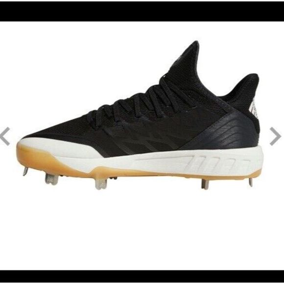 Adidas Boost Icon 4 Core‎ Black/ Gold metal Baseball Cleats Sz 13 CG5148 - Picture 4 of 8